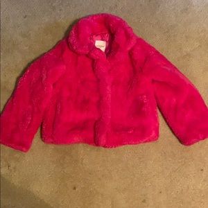Cat and Jack Hot Pink Fuzzy Coat